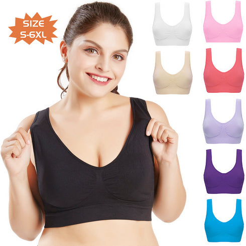Plus Size Bras For Women Seamless Bra With Pads Big Size 5XL 6XL Bralette Push Up Brassiere Bra Vest - ROUTINE FASHION