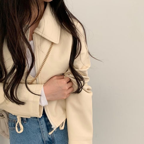 Women's Cool Autumn New Motorcycle Leather Jacket - ROUTINE FASHION