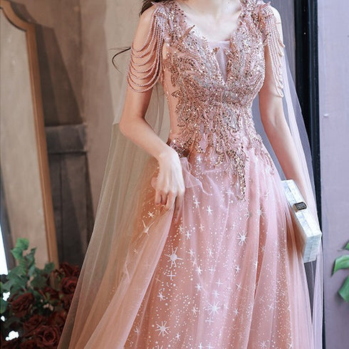 Temperament Celebrity Host Starry Sky Dress - ROUTINE FASHION
