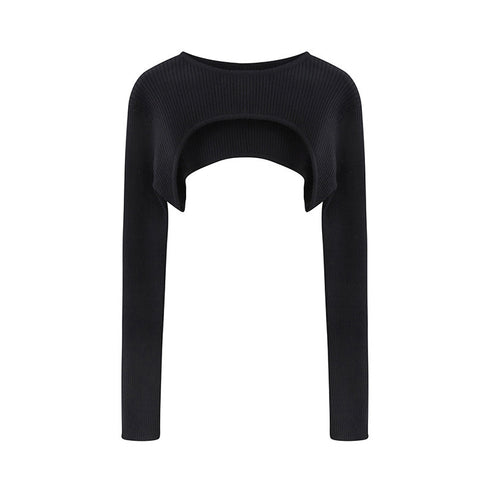 White Waistcoat Women's Outer Wear Short Round Neck Pullover - ROUTINE FASHION