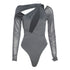 Women's Fashion Cutout Bodysuit Slim Fit Hip Skirt Suit - ROUTINE FASHION