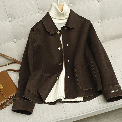 Double-sided Woolen Coat Women Short Short Woolen Coat Women - ROUTINE FASHION