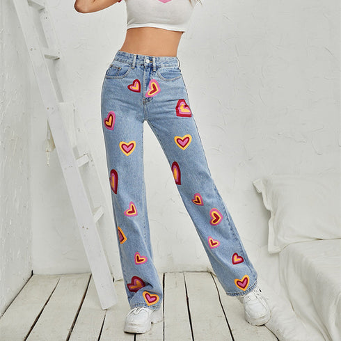 Street Jeans Women Straight Leg Trousers Brand - ROUTINE FASHION