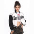 American Retro Contrast Letter Embroidery Loose Sports Bomber - ROUTINE FASHION