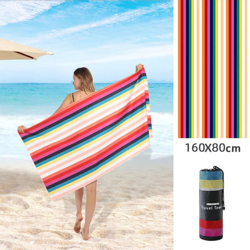 Double Sided Fleece Printed Beach Towel Microfiber Beach Towel - ROUTINE FASHION