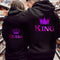 Women Hoodies King Queen Printed Sweatshirt Lovers - ROUTINE FASHION