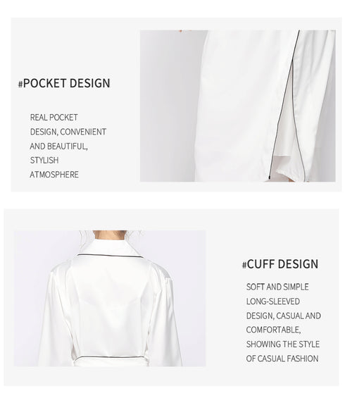 Silk Lace Pajamas Bathrobe Home Clothes - ROUTINE FASHION