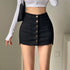 Fashionable Personality High Waist Slim Denim Skirt - ROUTINE FASHION