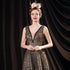 Women's Black Glitter Wedding Dress - ROUTINE FASHION