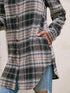 Women's Loose Casual Plush Plaid Shirt Jacket - ROUTINE FASHION