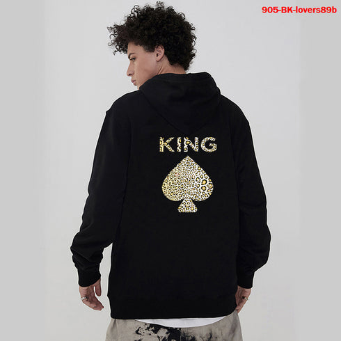 Women Hoodies King Queen Printed Sweatshirt Lovers - ROUTINE FASHION