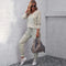 V-neck Long Sleeve Top Trousers Suit Printed Loose Pajamas For Women - ROUTINE FASHION