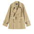 Khaki Trench Coat For Women British Style Small Short Thin Coat - ROUTINE FASHION