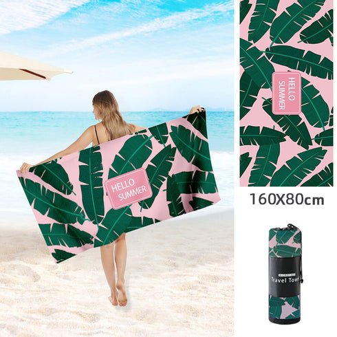 Double Sided Fleece Printed Beach Towel Microfiber Beach Towel - ROUTINE FASHION