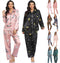 Women's Print Pajama Set Long Sleeve Tops And Pants Loungewear Sleepwear - ROUTINE FASHION