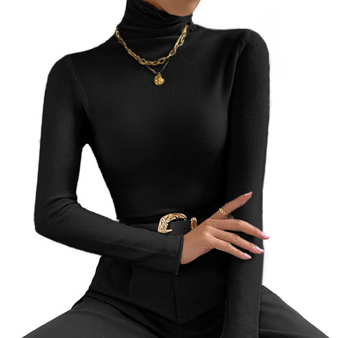 Solid Colour Comfortable Long Sleeve Jumper Women - ROUTINE FASHION