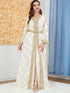 New National Style Embroidered V-neck Elegant Temperament Dress - ROUTINE FASHION