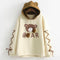 Women Kawaii A Bear Cap Hoodies Sweatshirt Harajuku Tops - ROUTINE FASHION