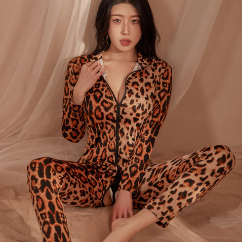 Leopard Bodysuit Long Sleeve Leopard Bodysuit - ROUTINE FASHION