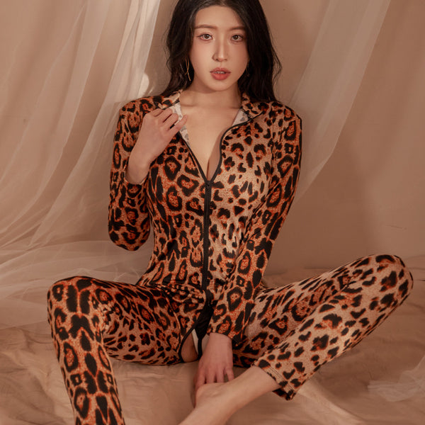 Leopard Bodysuit Long Sleeve Leopard Bodysuit - ROUTINE FASHION