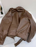 Fashionable Short Motorcycle Leather Coat Women - ROUTINE FASHION