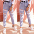 Fashion Casual Washed Ripped Personalized Skinny Jeans - ROUTINE FASHION