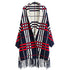 Plaid Mid-length Cardigan Women's Knitted Tassel Shawl Coat Women - ROUTINE FASHION