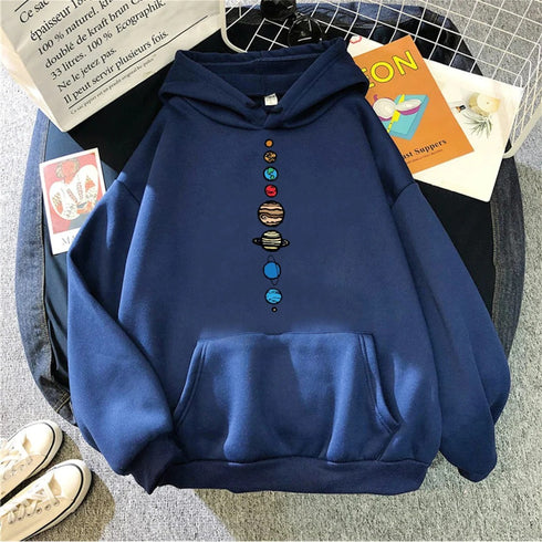 Multicolor Anime Men And Women Loose Hooded Sweatshirt - ROUTINE FASHION