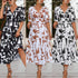Women's V-neck Puff Sleeve Dress - ROUTINE FASHION