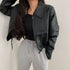 Women's Cool Autumn New Motorcycle Leather Jacket - ROUTINE FASHION