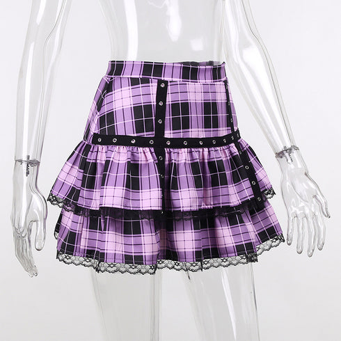 Female Pleated Skirt Lattice Skirt - ROUTINE FASHION