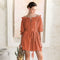 New Plain Fashion Women's Casual Loose A Collar Lanyard Sexy Ruffle Dress Short Dress - ROUTINE FASHION