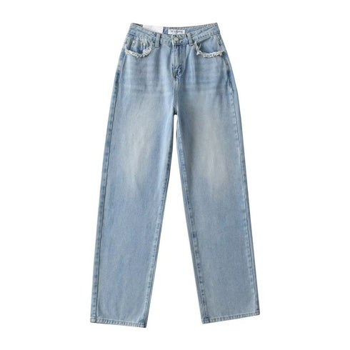 Women's High-waisted Straight Jeans - ROUTINE FASHION