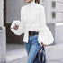 Autumn Women's Blouse Lantern Long-sleeved Shirt - ROUTINE FASHION