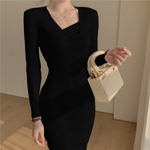 Stylish Underlay Knitted Dress For Women - ROUTINE FASHION