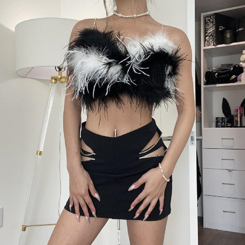 Women's Patchwork Temperament Half Length Hip Wrap Skirt - ROUTINE FASHION