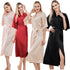 Satin Kimono Robes For Women Bride Long Robe Sleepwear - ROUTINE FASHION
