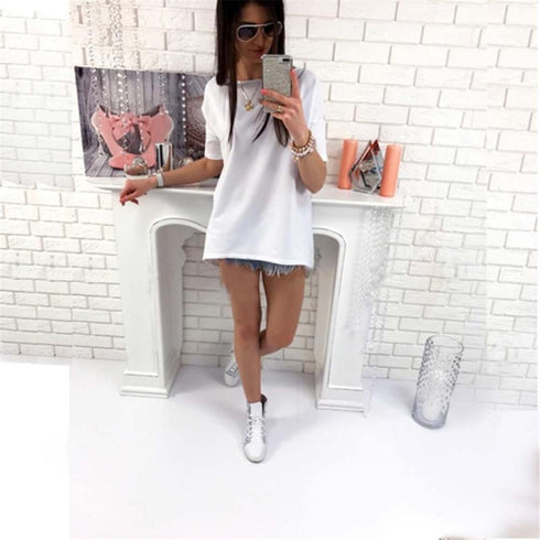 Mid-Length Dress T-Shirt Blouse - ROUTINE FASHION