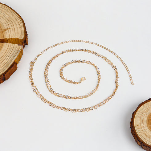 Sexy Metal Chain Double Body Chain Gold Heart Everything Stylish Beach Waist Chain Accessories Personality Waist - ROUTINE FASHION