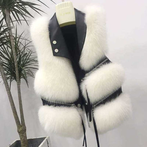 Women's Leather Vest Jacket Winter New Korean Version - ROUTINE FASHION