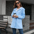Women's Mid Length Waterproof Windbreaker Jacket Coat Top - ROUTINE FASHION