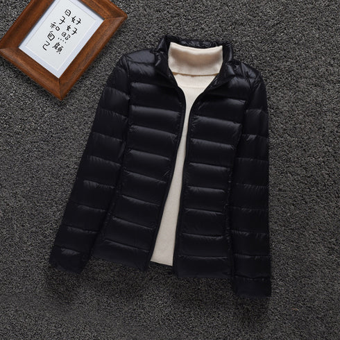 Lightweight Down Jacket Women Stand-up Collar - ROUTINE FASHION