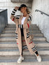 Women's Long Cardigan Striped European And American Style Women Knitted Sweater - ROUTINE FASHION