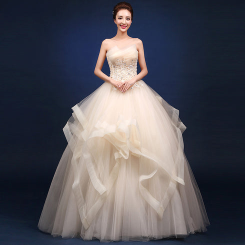 One-shoulder Wedding Dresses Are Neatly Repaired - ROUTINE FASHION