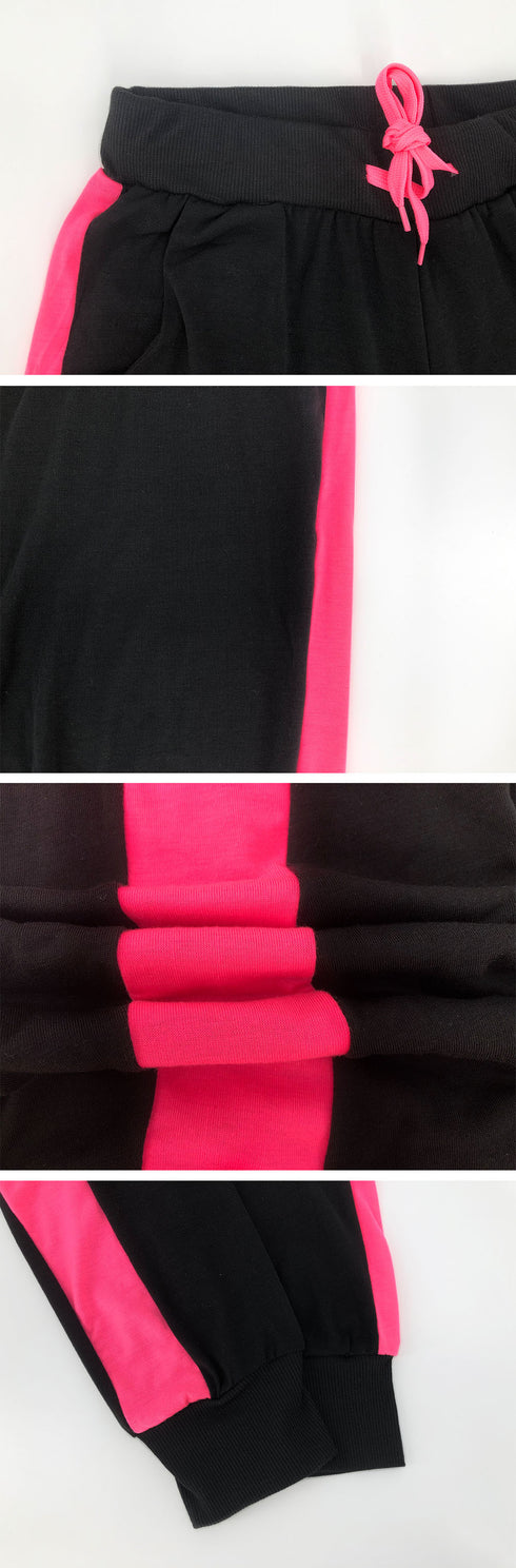 Women Sexy Lace-up Color Matching Trousers - ROUTINE FASHION