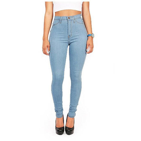 Women's High Waist Stretch Jeans Skinny - ROUTINE FASHION