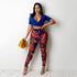Sexy Mesh Printed Trousers Women Two-Piece Suit - ROUTINE FASHION