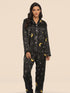 Women's Print Pajama Set Long Sleeve Tops And Pants Loungewear Sleepwear - ROUTINE FASHION