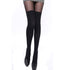 Sexy Women Tights Over Knee Double Stripe Sheer Black - ROUTINE FASHION