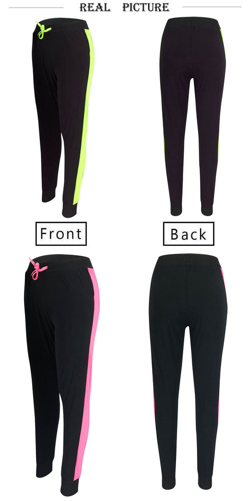 Women Sexy Lace-up Color Matching Trousers - ROUTINE FASHION